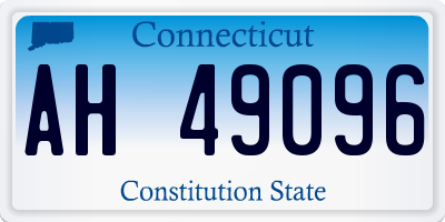 CT license plate AH49096