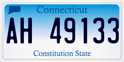 CT license plate AH49133
