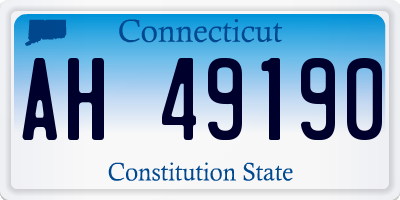 CT license plate AH49190