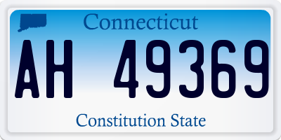 CT license plate AH49369
