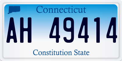 CT license plate AH49414