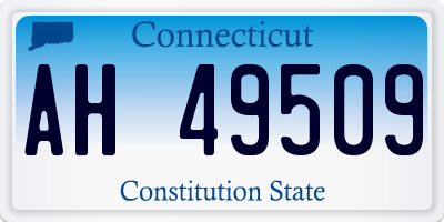 CT license plate AH49509