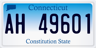 CT license plate AH49601