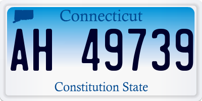 CT license plate AH49739