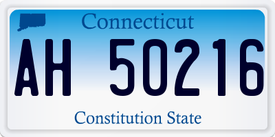 CT license plate AH50216