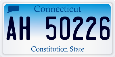 CT license plate AH50226