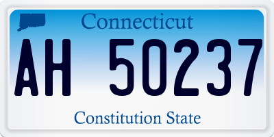 CT license plate AH50237