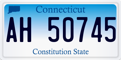CT license plate AH50745