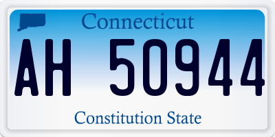 CT license plate AH50944