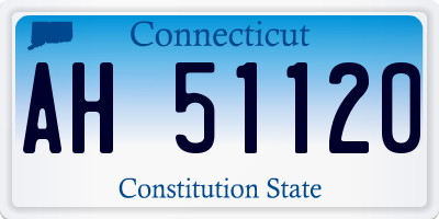 CT license plate AH51120