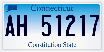 CT license plate AH51217