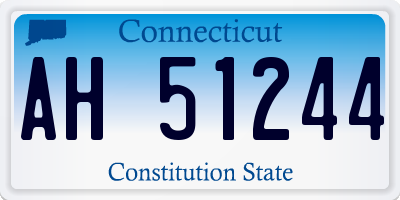 CT license plate AH51244