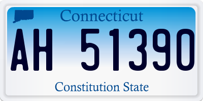 CT license plate AH51390