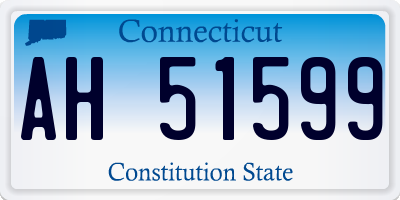 CT license plate AH51599