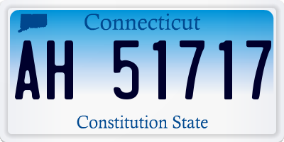 CT license plate AH51717