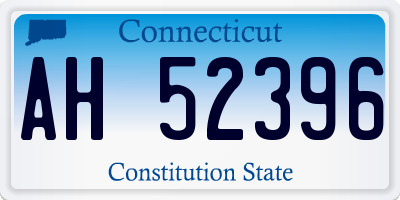 CT license plate AH52396