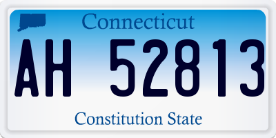 CT license plate AH52813