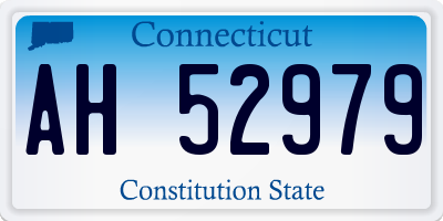 CT license plate AH52979