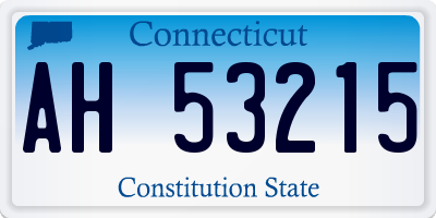 CT license plate AH53215