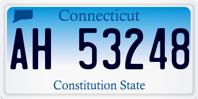 CT license plate AH53248