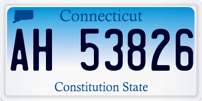CT license plate AH53826