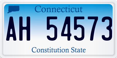CT license plate AH54573