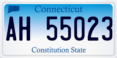CT license plate AH55023