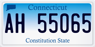 CT license plate AH55065