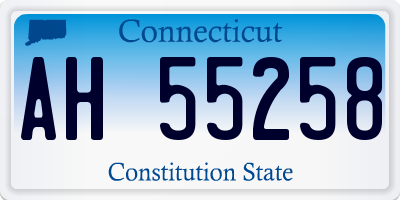 CT license plate AH55258