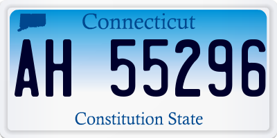 CT license plate AH55296