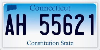 CT license plate AH55621