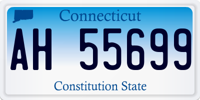 CT license plate AH55699