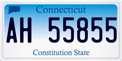 CT license plate AH55855