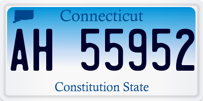 CT license plate AH55952