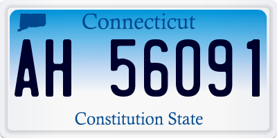 CT license plate AH56091