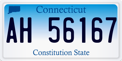 CT license plate AH56167