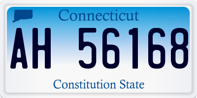 CT license plate AH56168