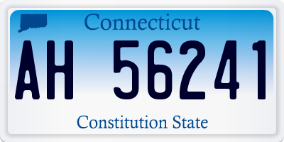 CT license plate AH56241