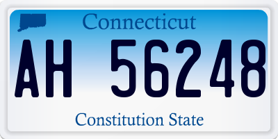 CT license plate AH56248