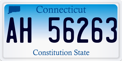 CT license plate AH56263