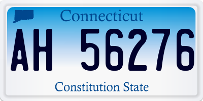CT license plate AH56276