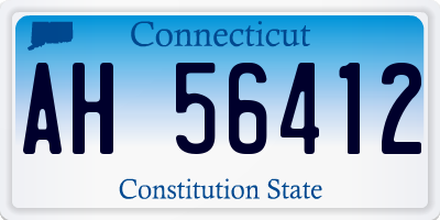 CT license plate AH56412
