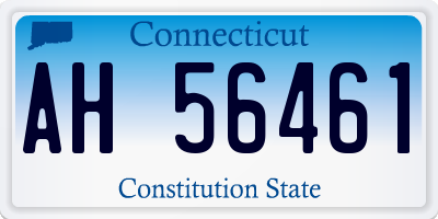 CT license plate AH56461