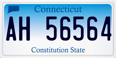 CT license plate AH56564