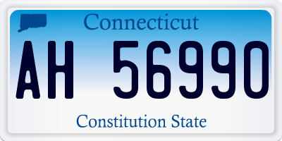 CT license plate AH56990