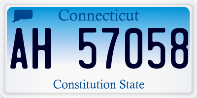 CT license plate AH57058