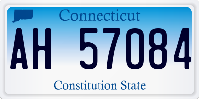CT license plate AH57084