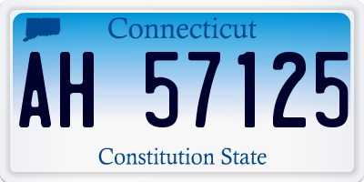 CT license plate AH57125