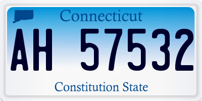 CT license plate AH57532