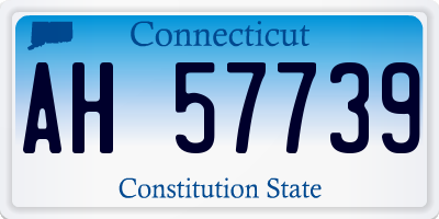 CT license plate AH57739